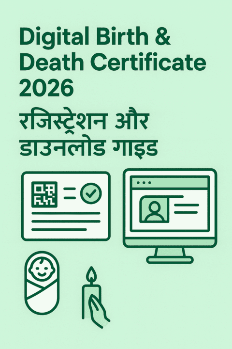 Digital Birth & Death Certificate 2026 &ndash; ऑनलाइन रजिस्ट्रेशन और डाउनलोड गाइड