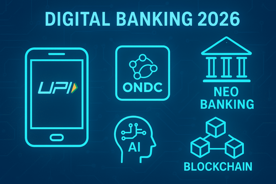 डिजिटल बैंकिंग 2026 – UPI, ONDC और नियो बैंकिंग का भविष्य