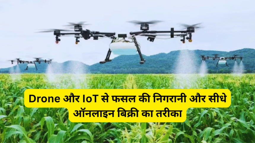 Drone और IoT से फसल की निगरानी और सीधे ऑनलाइन बिक्री का तरीका