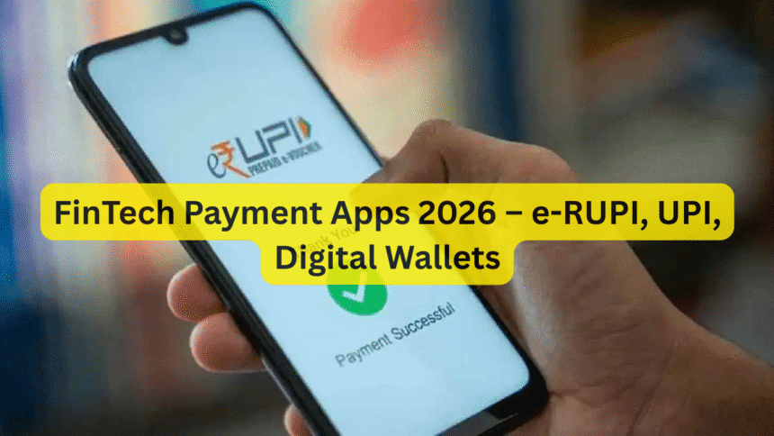 FinTech Payment Apps 2026 – e-RUPI, UPI, Digital Wallets