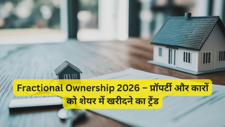 Fractional Ownership 2026 – प्रॉपर्टी और कारों को शेयर में खरीदने का ट्रेंड