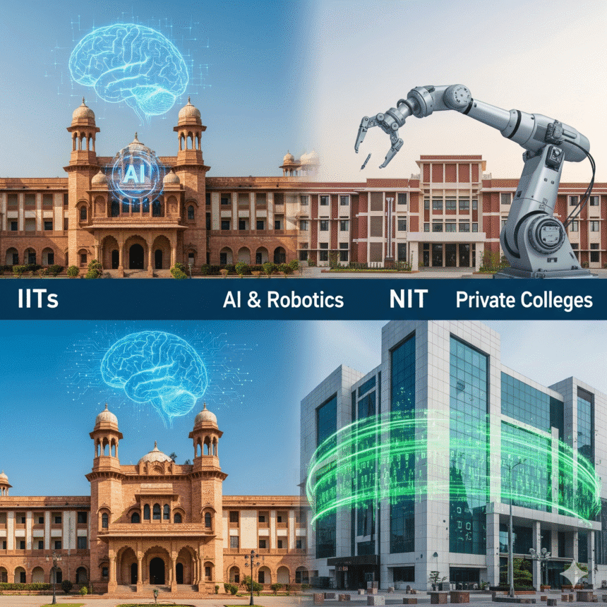 IITs, NITs और Private Colleges – AI & Robotics Programs 2025