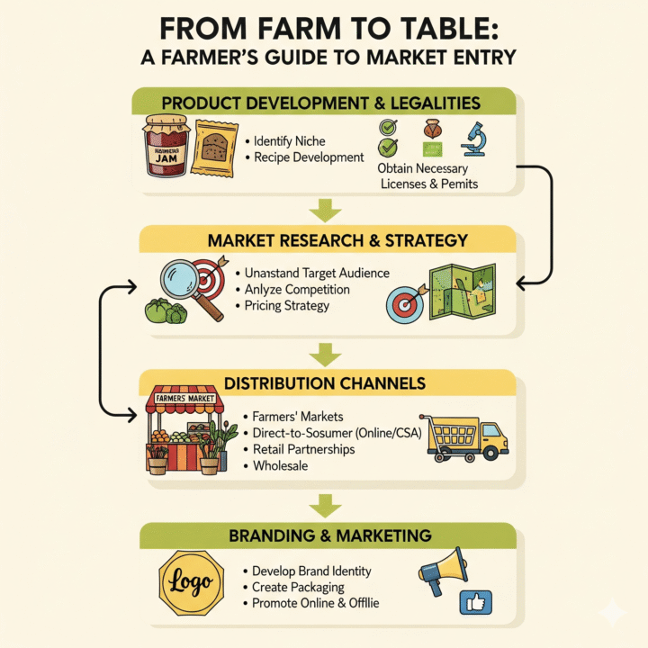 किसानों के लिए Homemade & Packaged Foods Market Entry