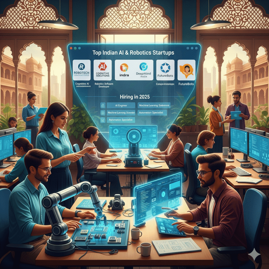 Indian Startups in AI & Robotics – Top Companies Hiring in 2025