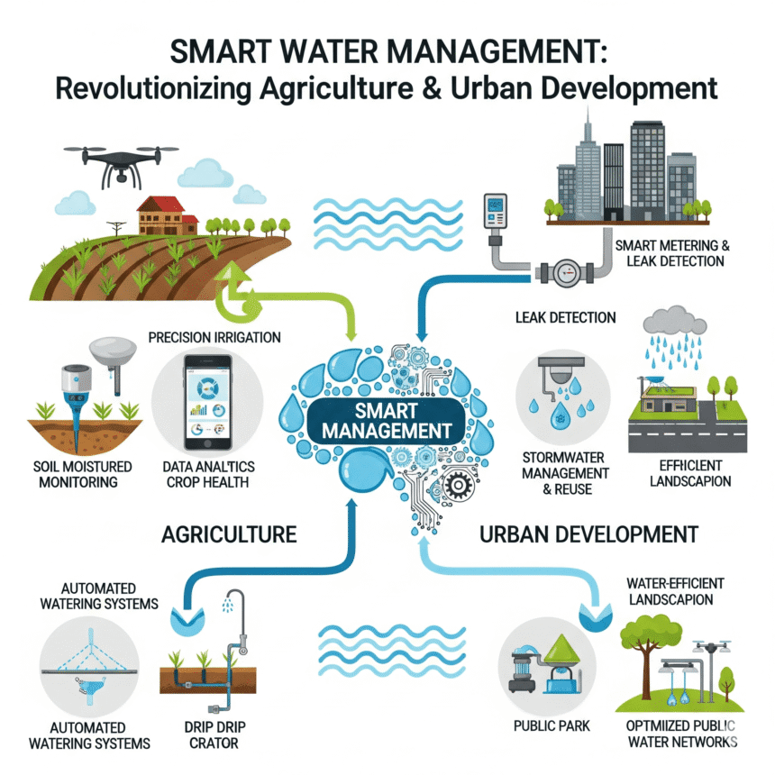 जल प्रबंधन और स्मार्ट सिंचाई प्रणाली – कृषि और शहरी विकास में क्रांति