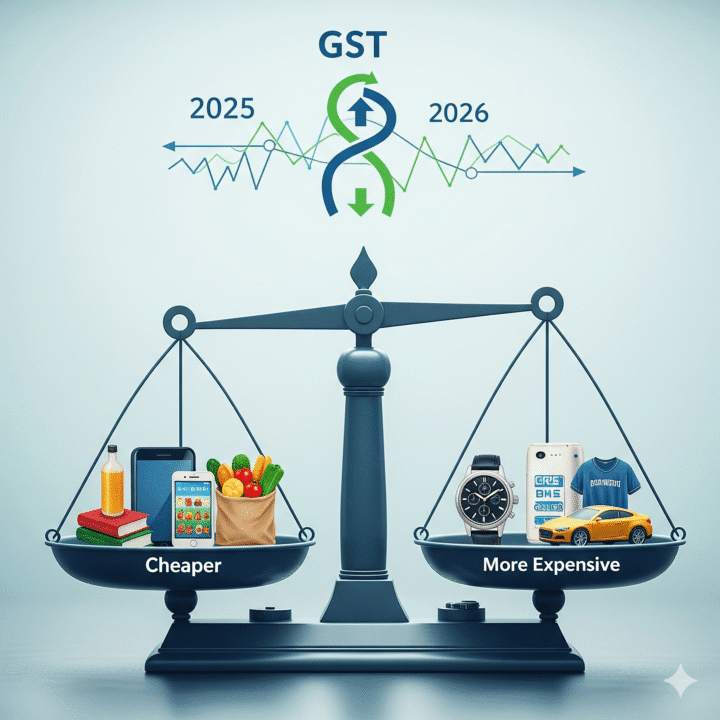 New GST Rates 2025/2026 – जानें कौन सस्ता और कौन महँगा हुआ