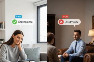 ऑनलाइन थेरेपी बनाम आमने-सामने थेरेपी – फायदे और नुकसान