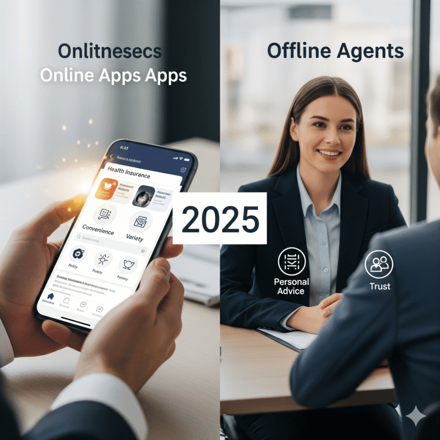 Online Health Insurance Apps vs Offline Agents 2025 – Pros & Cons