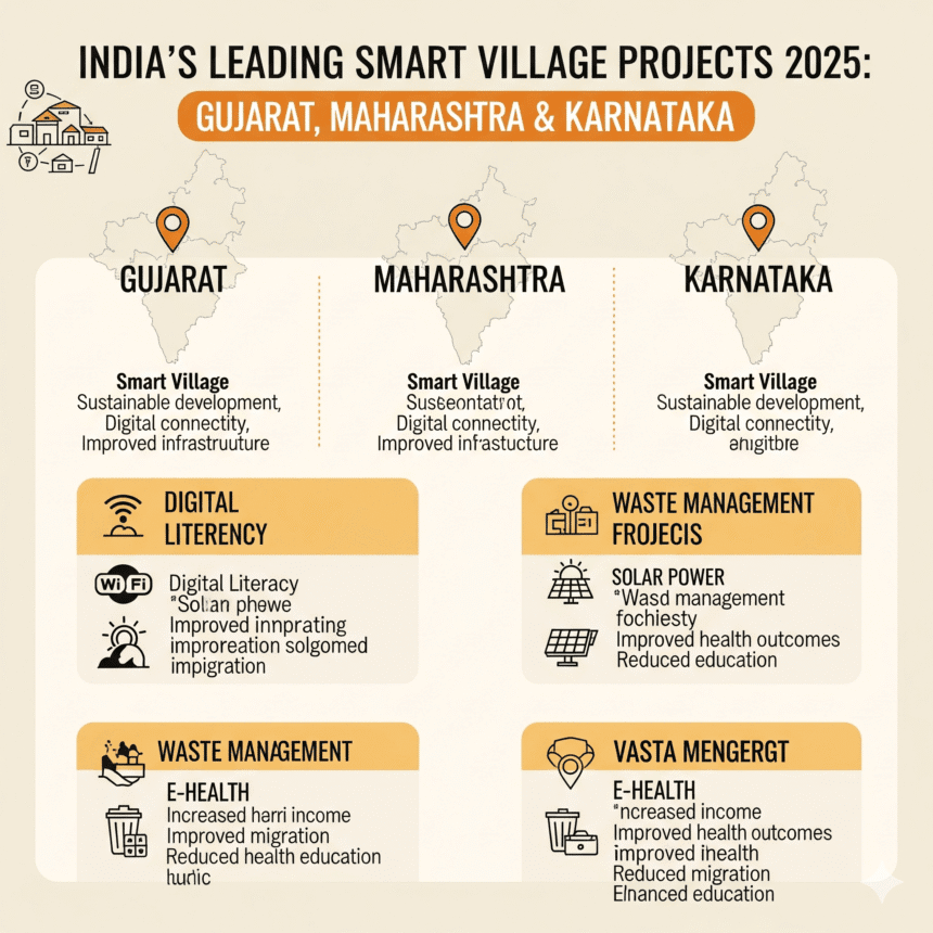भारत के Top Smart Village Projects 2025 (गुजरात, महाराष्ट्र, कर्नाटक)