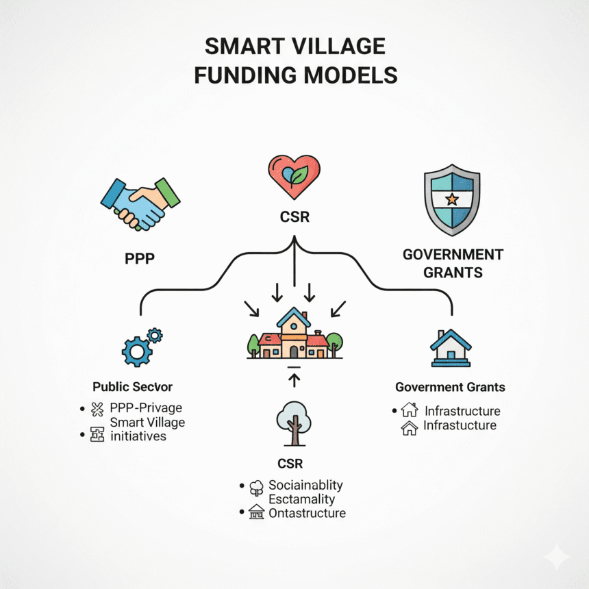 Smart Villages में Funding Models – PPP, CSR और Government Grants