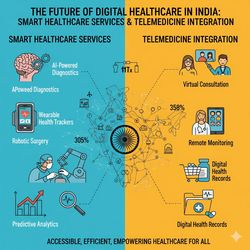 Smart Healthcare Services और Telemedicine Integration – भारत में डिजिटल हेल्थकेयर का भविष्य