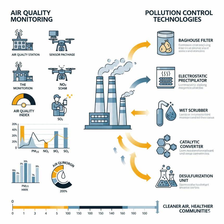 वायु गुणवत्ता निगरानी और प्रदूषण नियंत्रण तकनीक