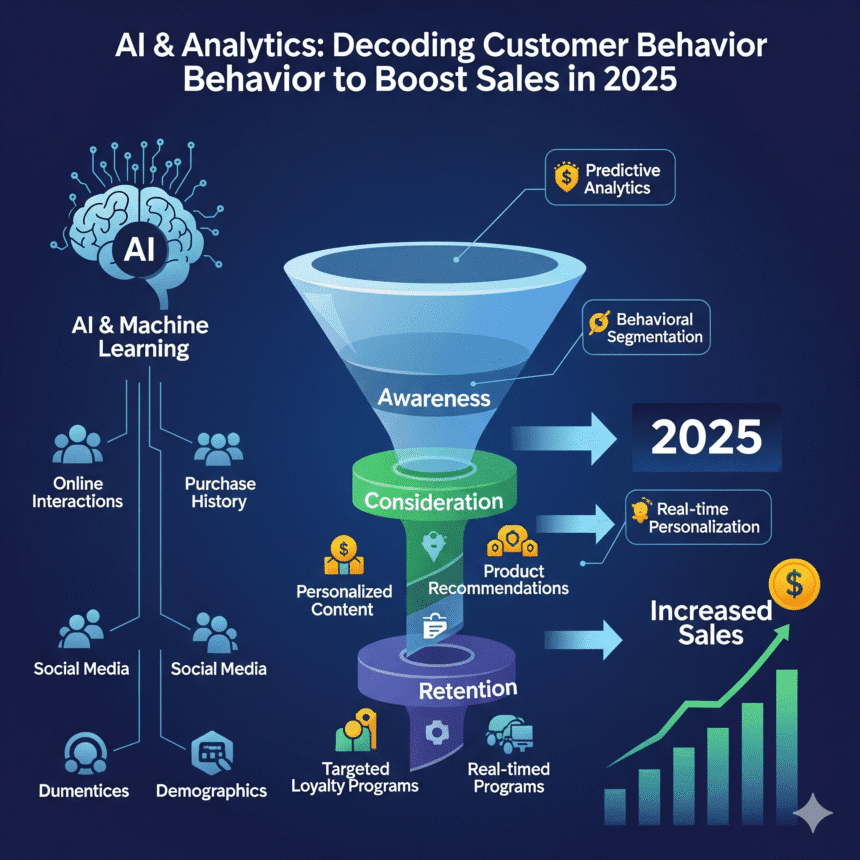 AI और Analytics 2025 – ग्राहक व्यवहार समझकर Sales बढ़ाने के तरीके
