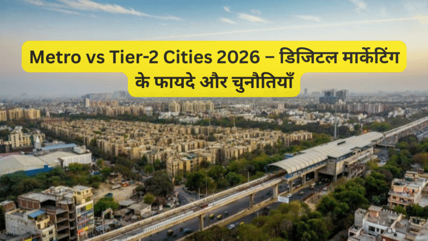Metro vs Tier-2 Cities 2026 – डिजिटल मार्केटिंग के फायदे और चुनौतियाँ