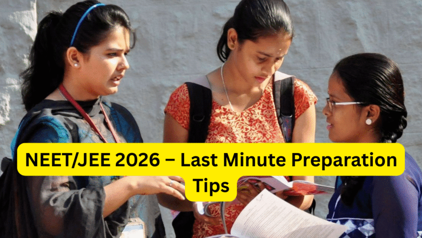 NEET/JEE 2026 – Last Minute Preparation Tips