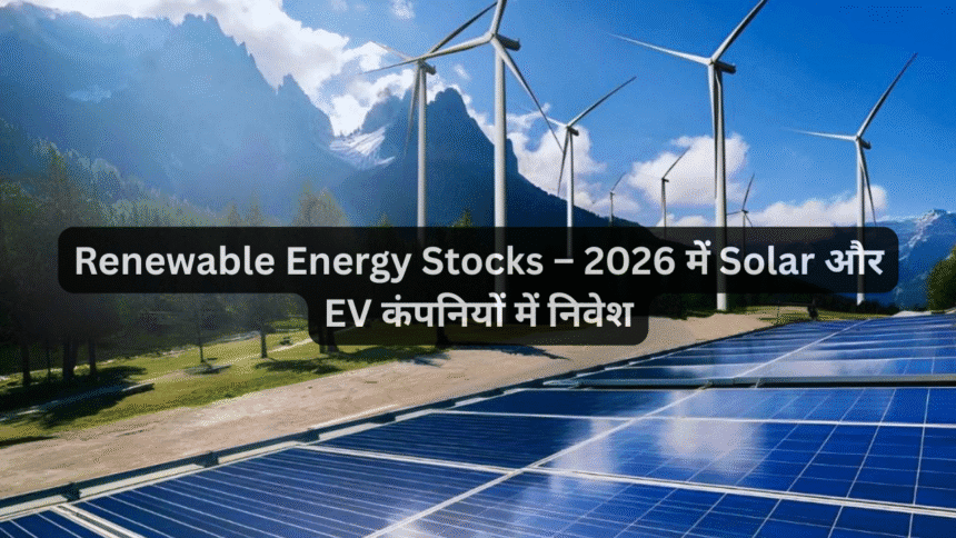 Renewable Energy Stocks – 2026 में Solar और EV कंपनियों में निवेश