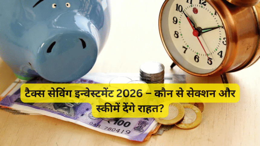 टैक्स सेविंग इन्वेस्टमेंट 2026 – कौन से सेक्शन और स्कीमें देंगे राहत?