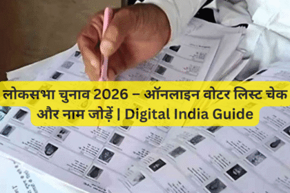 लोकसभा चुनाव 2026 – ऑनलाइन वोटर लिस्ट चेक और नाम जोड़ें | Digital India Guide