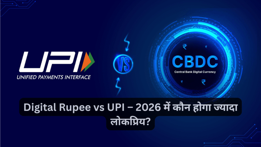 Digital Rupee vs UPI – 2026 में कौन होगा ज्यादा लोकप्रिय?