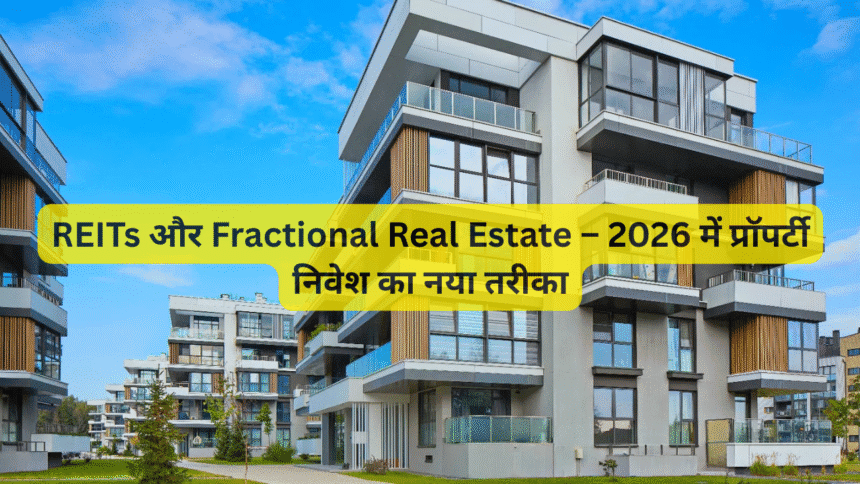 REITs और Fractional Real Estate – 2026 में प्रॉपर्टी निवेश का नया तरीका