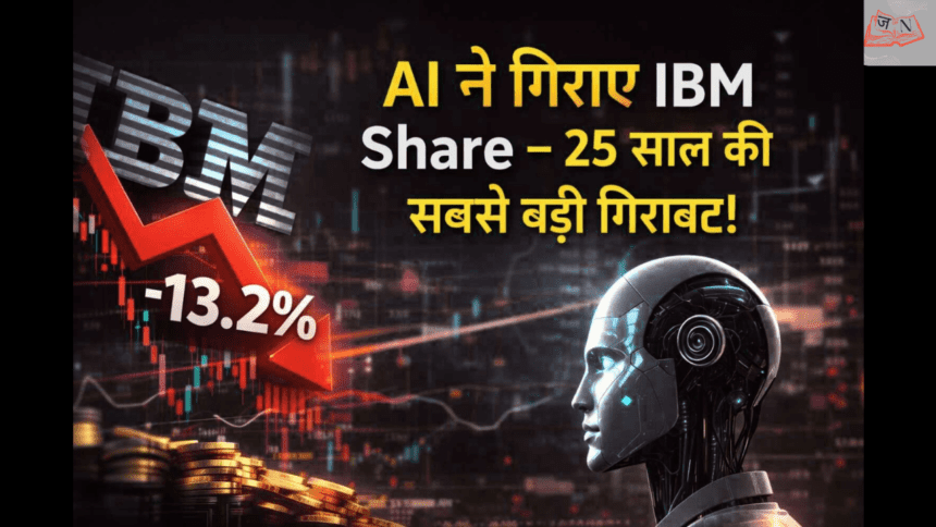 IBM शेयरों में 25 साल की सबसे बड़ी गिरावट