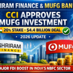 श्रीराम फाइनेंस को MUFG बैंक के प्रस्तावित निवेश के लिए CCI की मंज़ूरी मिल गई