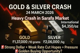Gold & Silver Price Today: 24 मार्च 2026 — सराफा बाजार में गिरावट, जानें ताज़ा भाव और वजह