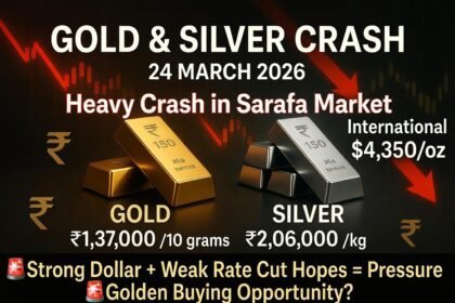 Gold & Silver Price Today: 24 मार्च 2026 — सराफा बाजार में गिरावट, जानें ताज़ा भाव और वजह