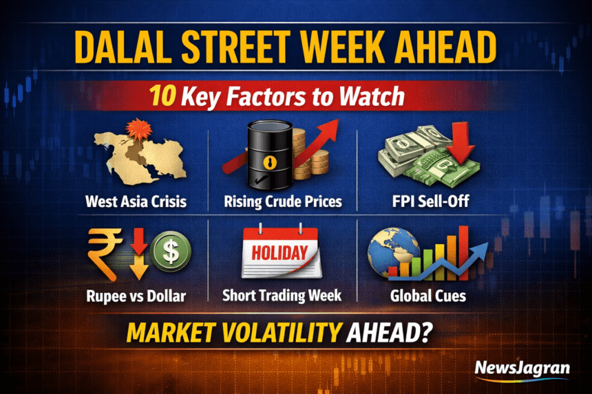 Dalal Street Week Ahead: West Asia संकट, Crude Oil और 10 बड़े फैक्टर तय करेंगे शेयर बाजार की दिशा 📅 Updated: 22 मार्च 2026 आने वाला हफ्ता भारतीय शेयर बाजार (Dalal Street) के लिए बेहद अहम रहने वाला है। West Asia में बढ़ते तनाव, कच्चे तेल (Crude Oil) की कीमतें और विदेशी निवेशकों की गतिविधि बाजार की दिशा तय करेंगी। Sensex और Nifty के लिए यह एक holiday-shortened week भी रहेगा, क्योंकि Ram Navami के कारण गुरुवार को बाजार बंद रहेगा। 📉 बाजार का हाल: उतार-चढ़ाव जारी हाल ही में Sensex और Nifty में तेज गिरावट (लगभग 3.3%) देखी गई हफ्ते के अंत में थोड़ी रिकवरी हुई कई सेक्टर दबाव में रहे, खासकर small-cap stocks 👉 यानी बाजार अभी भी volatile phase में है 🔥 इस हफ्ते के 10 बड़े फैक्टर्स 1️⃣ 🌍 West Asia Crisis मध्य-पूर्व में जारी तनाव का असर सीधे global markets पर पड़ रहा है 👉 निवेशकों की भावना (sentiment) इसी पर निर्भर रहेगी 2️⃣ 🛢️ Crude Oil Prices तेल की कीमतों में तेजी से महंगाई और कंपनियों की लागत बढ़ती है इससे market sentiment कमजोर हो सकता है 3️⃣ 💸 FPI (Foreign Investors) Activity विदेशी निवेशक लगातार selling mode में हैं मार्च में ₹90,000 करोड़ से ज्यादा का outflow 4️⃣ 💱 Rupee vs Dollar कमजोर रुपया बाजार के लिए नकारात्मक संकेत import cost बढ़ती है, खासकर तेल 5️⃣ 📊 Global Market Trends US और अन्य global markets की चाल का सीधा असर geopolitical uncertainty से volatility बढ़ रही है 6️⃣ 🏭 PMI Data (Manufacturing & Services) यह डेटा बताएगा कि भारत की अर्थव्यवस्था कितनी मजबूत है निवेशक इसे closely track करेंगे 7️⃣ 🆕 IPO Activity नए IPOs बाजार में liquidity और sentiment को प्रभावित करेंगे 8️⃣ 📉 Sector Performance पिछले हफ्ते 16 में से 10 सेक्टर गिरावट में रहे 👉 sector rotation इस हफ्ते अहम रहेगा 9️⃣ 📈 Domestic Economic Signals inflation, interest rates और demand trends RBI policy expectations भी असर डाल सकती हैं 🔟 📅 Holiday Impact Ram Navami के कारण short trading week 👉 volatility और भी बढ़ सकती है 🌍 Global Impact: क्यों अहम है West Asia संकट? Middle East में तनाव से oil supply पर खतरा Strait of Hormuz से लगभग 20% global oil गुजरता है सप्लाई बाधित होने पर कीमतें तेजी से बढ़ती हैं 👉 इसका असर सीधे भारत जैसे oil-import dependent देशों पर पड़ता है ⚠️ निवेशकों के लिए क्या रणनीति होनी चाहिए? ✔️ Short-term volatility के लिए तैयार रहें ✔️ strong fundamentals वाले stocks पर ध्यान दें ✔️ global cues और crude prices को ट्रैक करें ✔️ panic selling से बचें 🧠 Quick Summary West Asia crisis और crude oil सबसे बड़ा factor FPI selling और weak rupee से दबाव holiday-shortened week = ज्यादा volatility बाजार direction global cues पर निर्भर