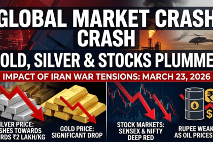 23 मार्च 2026: सोना‑चांदी और शेयर बाजार में भारी गिरावट | Iran युद्ध का असर