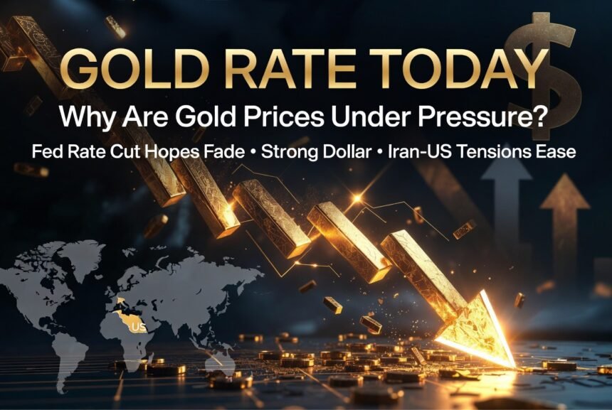 Gold Rate Today: सोने के दाम दबाव में क्यों? जानें वजह, Fed पहले कटौती और Iran‑US war का असर आज सोने की कीमतें गिरावट के दबाव में रहीं, भले ही US‑Iran संघर्ष में शांति संकेत मिले हों। निवेशक यह समझने की कोशिश कर रहे हैं कि सोना क्यों दबाव में है जबकि आम तौर पर संकट के समय सोने की कीमतें बढ़ती हैं। 🔍 1. सोने की कीमत आज का हाल MCX पर सोने का भाव आज लगभग ₹1,38,411 से खुला और गिरावट के साथ ₹1,36,762 तक पहुंचा, लगभग 2% की गिरावट दर्ज की गई। वैश्विक COMEX पर सोना लगभग $4,375/ओज के पास ट्रेड कर रहा है। 📉 मुख्य कारण: मौजूदा आर्थिक वातावरण में निवेशक अब डॉलर और अन्य वित्तीय साधनों की ओर झुकाव दिखा रहे हैं, जिससे सोने की सुरक्षित‑निवेश अपील कमजोर हुई है। 📊 2. US‑Iran तनाव कम, फिर भी सोने की गिरावट? आमतौर पर geopolitical तनाव में सोने की मांग बढ़ती है, लेकिन इस बार स्थिति थोड़ी अलग है: ✔️ तनाव कम होने के संकेत के बावजूद, ✔️ निवेशकों ने डॉलर और अन्य सुरक्षित परिसंपत्तियों को प्राथमिकता दी, ✔️ उच्च बांड यील्ड और मजबूत डॉलर ने सोने की चमक पर दबाव डाला है। विश्लेषकों का मानना है कि, हालांकि युद्ध के संकेत अब कुछ कम हुए हैं, लेकिन ब्याज दरों और डॉलर की भूमिका सोने के भाव पर अधिक असर डाल रही है। 💵 3. US Fed रेट कट की उम्मीद क्यों धुंधली? सोने की कीमतें अक्सर ब्याज दरों में कटौती के अनुमान पर मजबूती दिखाती हैं। लेकिन अभी: US Federal Reserve ने ब्याज दरों को स्थिर रखा, जिससे रेट कट की उम्मीदें कम हुईं। उच्च ब्याज दरें डॉलर को मजबूत बनाती हैं और सोने जैसे गैर‑उपजाऊ निवेशों की अपील घटाती हैं। 👉 इससे सोने की कीमत पर दबाव बढ़ा है, भले ही geopolitical तनाव बना हुआ हो। 📌 4. डॉलर की मजबूती और निवेशकों का रवैया डॉलर जब मजबूत होता है, तो सोने जैसे निवेश की मांग अक्सर गिरती है क्योंकि: डॉलर में मूल्य वृद्धि से सोना महंगा हो जाता है। निवेशक सुरक्षित डॉलर या सिक्योरिटीज़ की ओर रुख करते हैं। इसीलिए सोना अभी भी बिकने की स्थिति में है, हालांकि हाल के युद्ध संकेत थोड़े शांत हुए हैं। 📉 5. सोने के भविष्य की संभावनाएँ ✔️ अगर Fed भविष्य में कटौती की घोषणा करता है, तो सोना फिर उभर सकता है। ✔️ लेकिन अगर डॉलर मजबूत और ब्याज दरें उच्च बनी रहती हैं, सोने पर दबाव जारी रह सकता है। निष्कर्ष आज सोने की कीमतें गिरावट में रहीं, भले ही वैश्विक तनाव में कुछ सुधार आया हो। 👉 मुख्य कारण: मजबूत डॉलर, Fed रेट कट की उम्मीदें धुंधली, उच्च ब्याज दरें, और निवेशकों का सुरक्षित निवेशों की ओर रुझान। 📌 क्या यह निवेश के लिए सही समय है? अगर आप सोने में निवेश करने का सोच रहे हैं, तो इन आर्थिक संकेतकों पर नजर रखना ज़रूरी है — खासकर Fed के निर्णय, डॉलर के रेट, और ब्याज दरों की दिशा।