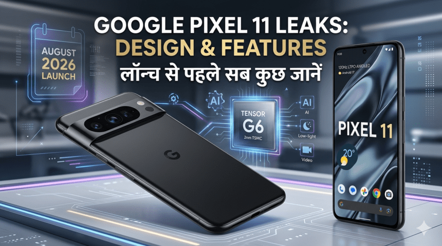 Google Pixel 11 के लीक हुए डिजाइन और फीचर्स