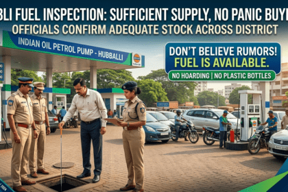Hubballi में पेट्रोल पंप का निरीक्षण: पर्याप्त ईंधन आपूर्ति, पैनिक बाइंग को रोकने की अपील