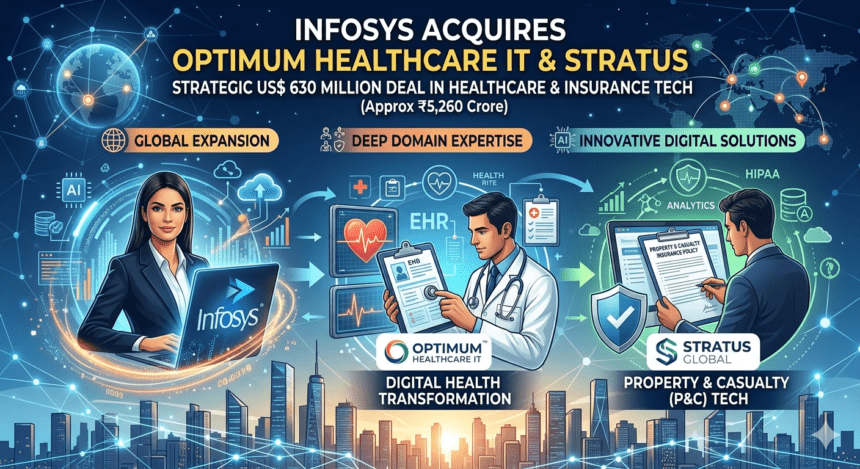 Infosys ने Optimum Healthcare IT और Stratus का ₹5,260 करोड़ में अधिग्रहण किया
