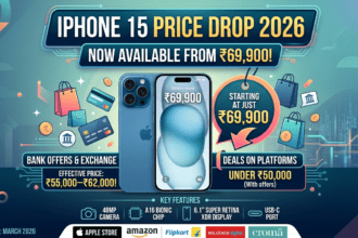 iPhone 15 Price Cut 2026: अब ₹69,900 में मिलेगा Apple का प्रीमियम फोन, जानें ऑफर्स और पूरी डिटेल