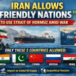 ईरान ने युद्ध के बीच “Friendly Nations” को दी होर्मुज़ जलडमरूमध्य की अनुमति