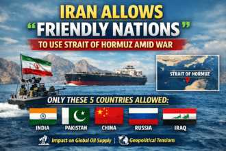 ईरान ने युद्ध के बीच “Friendly Nations” को दी होर्मुज़ जलडमरूमध्य की अनुमति