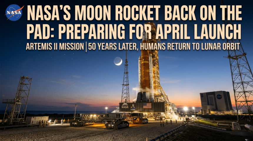 NASA का मून रॉकेट फिर लॉन्च पैड पर