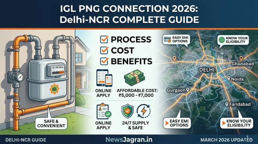Delhi-NCR में IGL PNG Connection कैसे लें? जानें पूरा प्रोसेस, खर्च और फायदे (2026 गाइड)