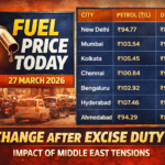 ⛽ Petrol-Diesel Price Today (27 March 2026): Excise Duty कट के बाद भी नहीं बदले दाम, जानें आपके शहर का रेट