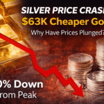 Silver Price Crash: हाई से आधी हुई चांदी, सोना भी ₹63,000 सस्ता – क्या है बड़ा कारण?