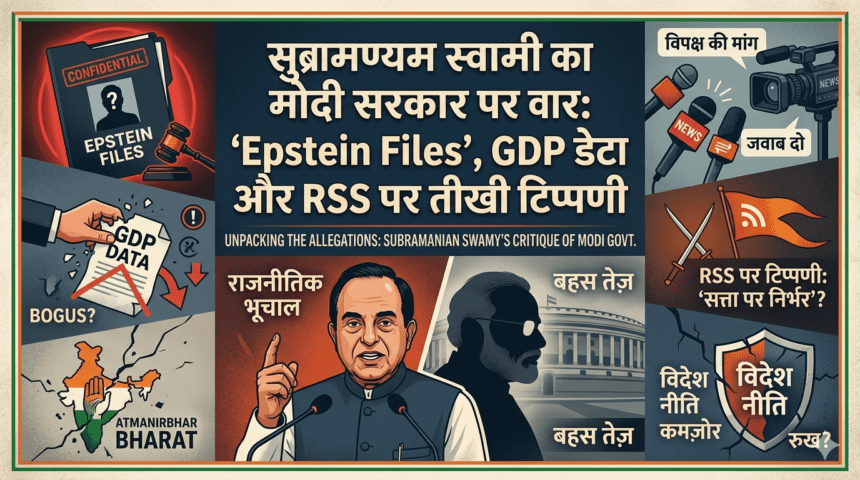 Subramanian Swamy ने मोदी सरकार पर कड़े आरोप लगाये