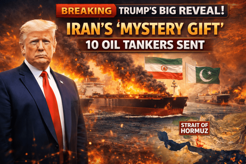 Trump Iran oil gift, 10 oil tankers Iran US news, Strait of Hormuz crisis 2026, Iran US war update, global oil supply news