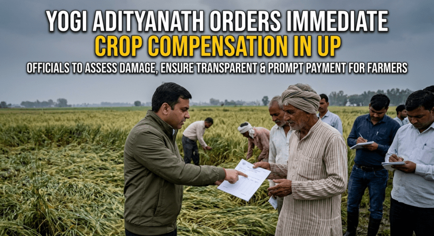 UP CM योगी ने बेमौसम बारिश से बर्बाद फसलों के लिए तत्काल मुआवजे के निर्देश दिए