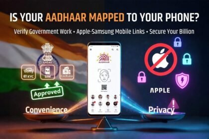 हर नए स्मार्टफोन में Aadhaar App क्यों? सरकार का प्रस्ताव, Apple‑Samsung का विरोध और डेटा‑प्राइवेसी पर चर्चा