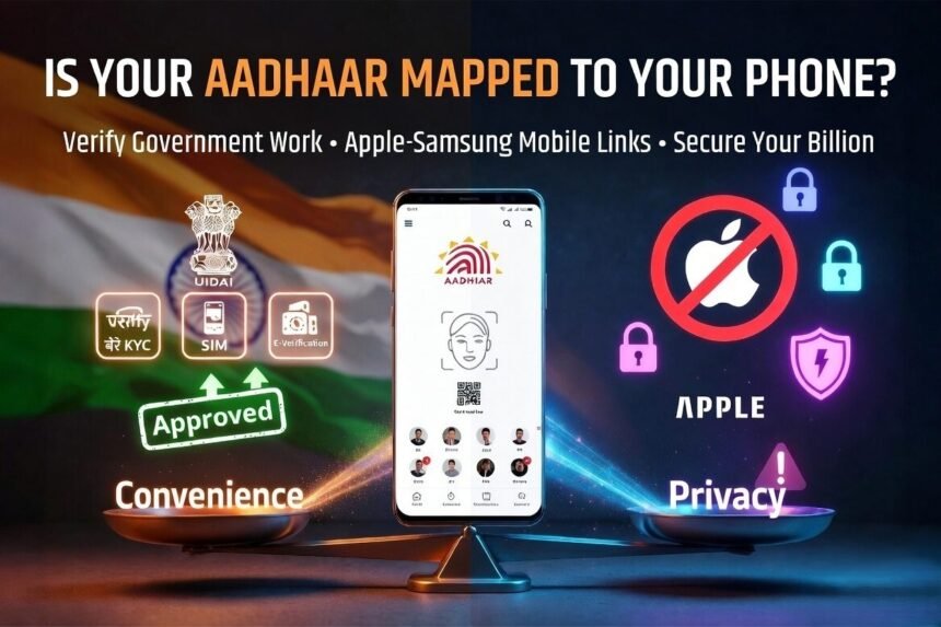 हर नए स्मार्टफोन में Aadhaar App क्यों? सरकार का प्रस्ताव, Apple‑Samsung का विरोध और डेटा‑प्राइवेसी पर चर्चा