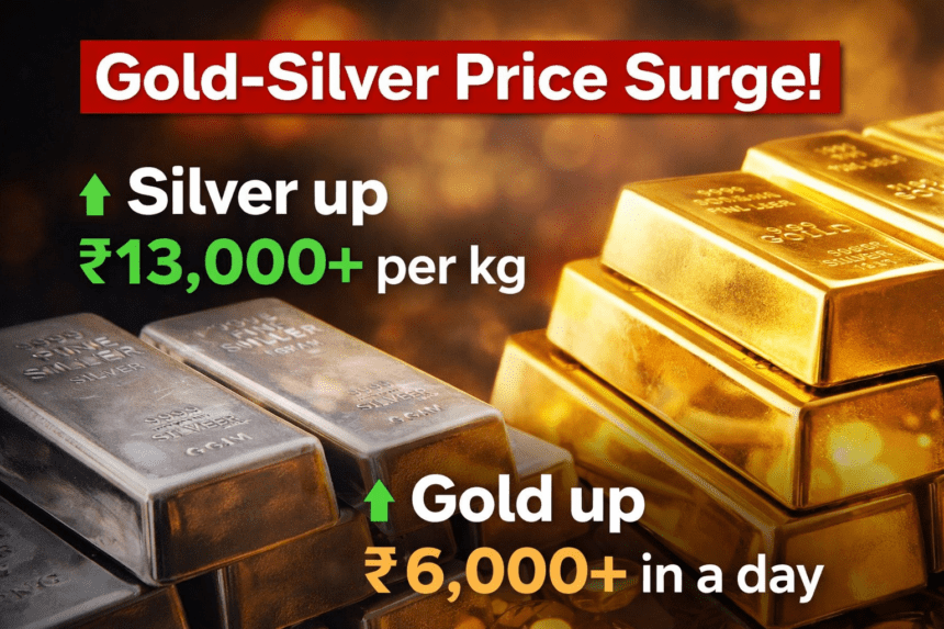 Gold-Silver Price Today: चांदी में ₹13,000+ का उछाल