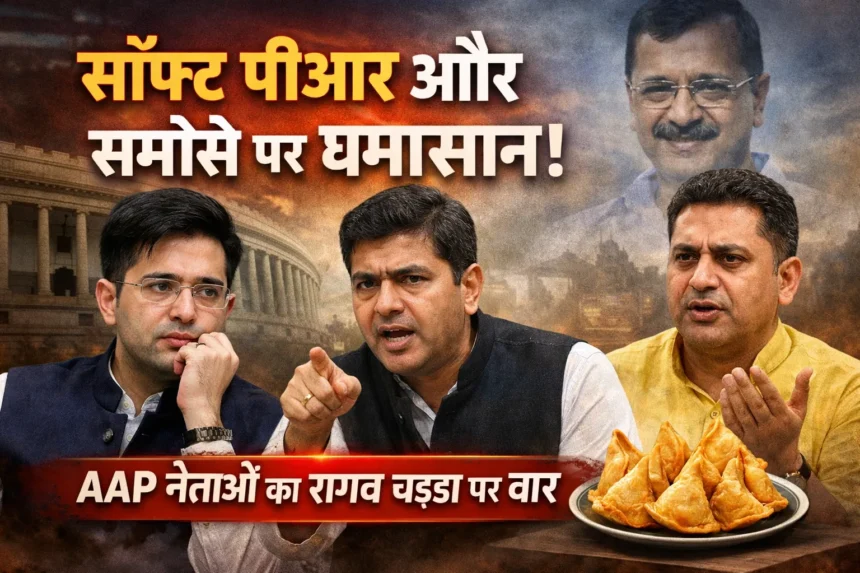 soft-pr-samosa-swipe-raghav-chadha-demotion-aap