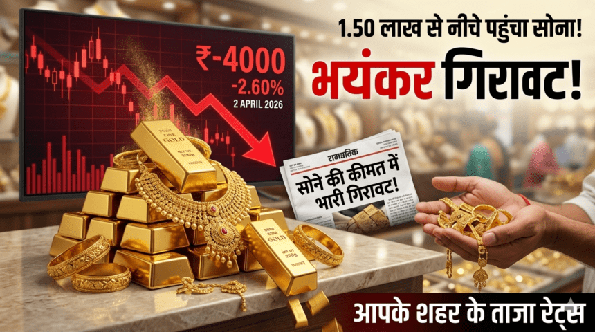 Gold Price Crash Today 2 अप्रैल को सोने की कीमतों में भारी गिरावट!