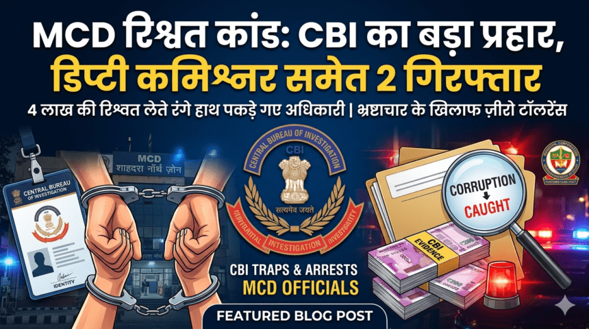 MCD रिश्वत कांड: CBI ने अधिकारियों को रंगे हाथ पकड़ा